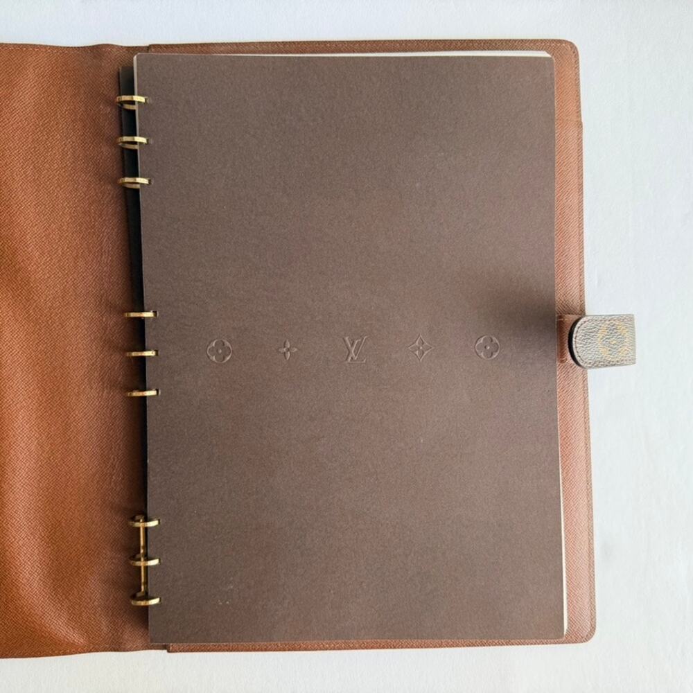 Louis Vuitton Monogram Large Desk Agenda Cover & Notepad RARE 2008 Bloc A4 EUC - Picture 6 of 16